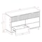 Manhattan Comfort Granville Black 5-Drawer Tall Dresser, 6-Drawer Double Dresser, and 2-Drawer Nightstand, Set of 3 GRAN072 - alternate 9